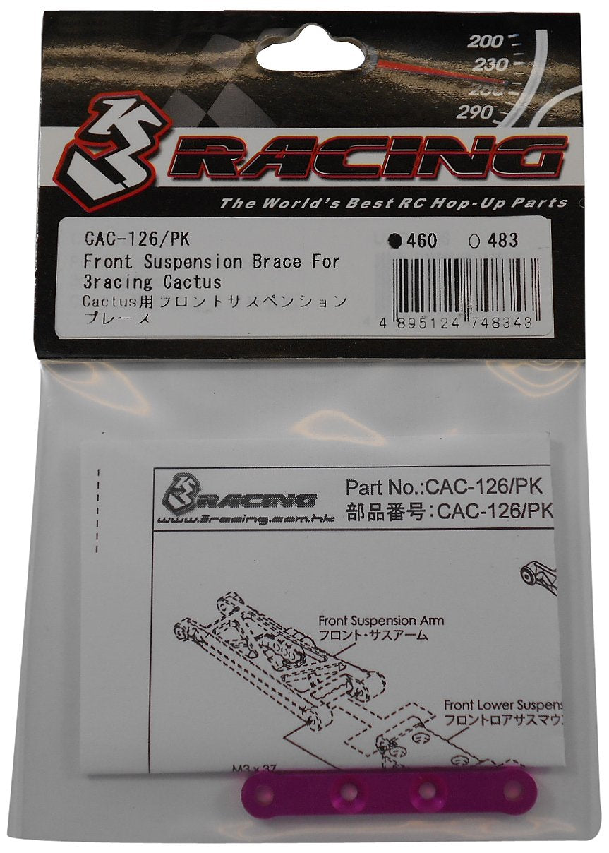 3レーシング Cactus用フロントサスペンションプレース (スリーレーシング) by 3Racing – Model CAC-126/PK