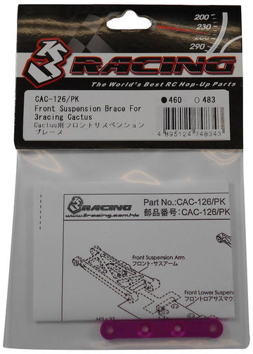 3レーシング Cactus用フロントサスペンションプレース (スリーレーシング) by 3Racing – Model CAC-126/PK
