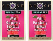 Stash Tea Wild Raspberry Hibiscus tea - 20 Count (Pack of 2)