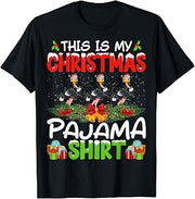 Emu Christmas Hat Pajama Shirt Emu Lover T-Shirt