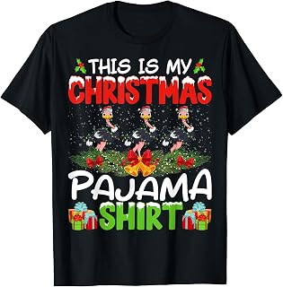 Emu Christmas Hat Pajama Shirt Emu Lover T-Shirt