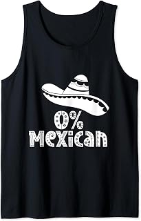 0% Mexican Cinco De Mayo Fiesta Funny Tank Top