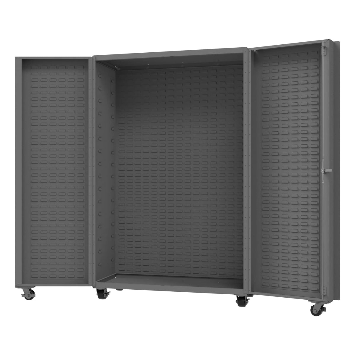 Empty Mobile Cabinet by Durham – Alloy Steel, Grey, Model DCM48-BDLP-95