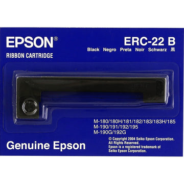 E65103 Print Ribbon - Black by Epson – Pack of 1, Black, Model ERC-22B
