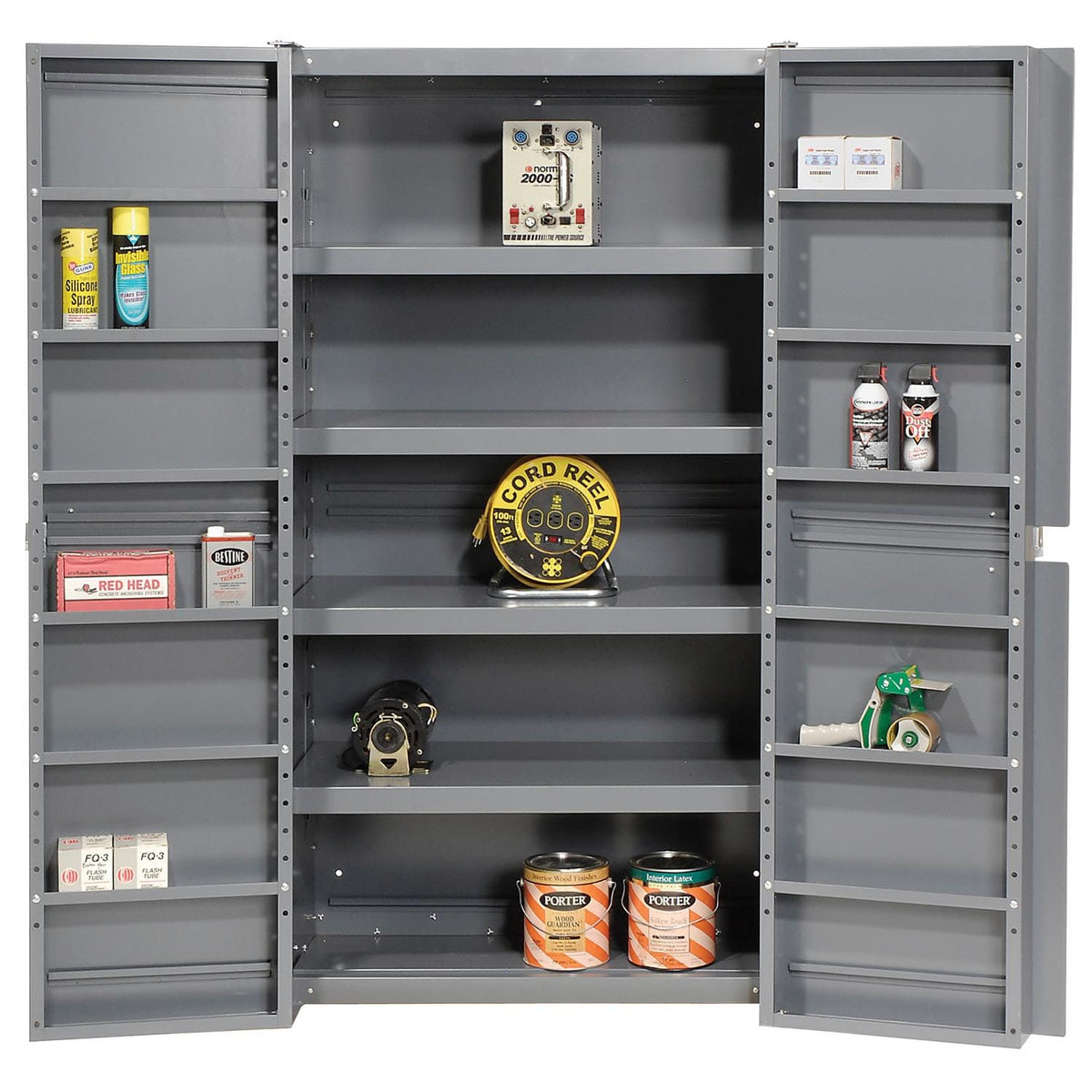 Storage Cabinet by Global Industrial – 1, 16 Gauge Steel, Grey, Model 662153