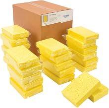 Global Industrial Cellulose Sponge, Yellow, 4.25" x 6.25", Case of 24 Sponges