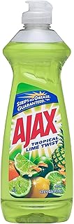 Ajax Liquid Dish Soap, Ultra Vinegar + Lime 14 oz (Pack of 6)