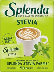 SPLENDA Stevia Zero Calorie Sweetener, Sugar Substitute Packets, 50 Count (Pack of 1)
