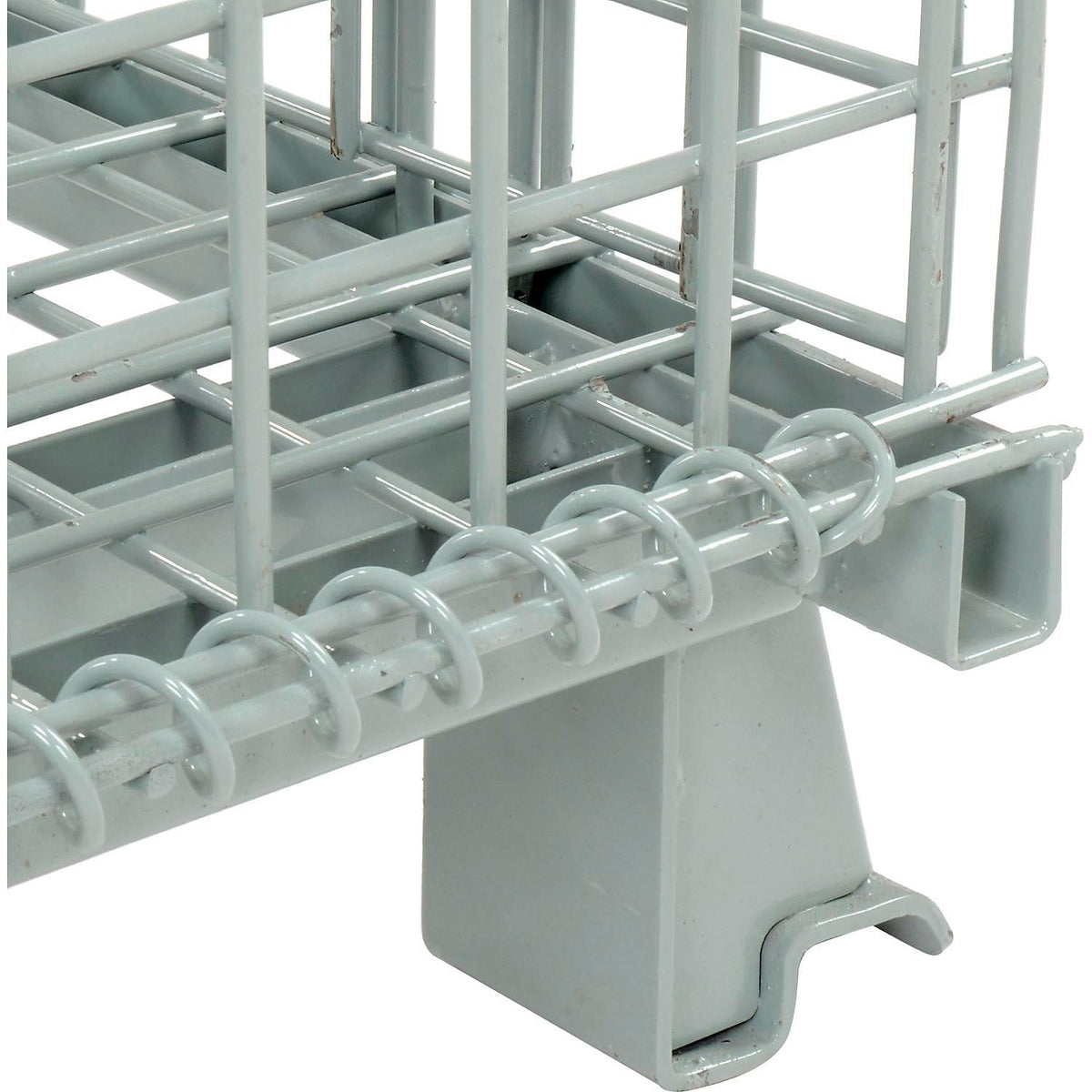 Wire Mesh Folding Open-Top Container by Global Industrial – 30.4 cubic_feet, Wire Mesh 2"x2", Gray Powder Coat Finish, Model 493395