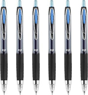 Uni-Ball uniball 207 Retractable Gel Pen, Medium Point (0.7mm), Light Blue Ink, 6 Pens