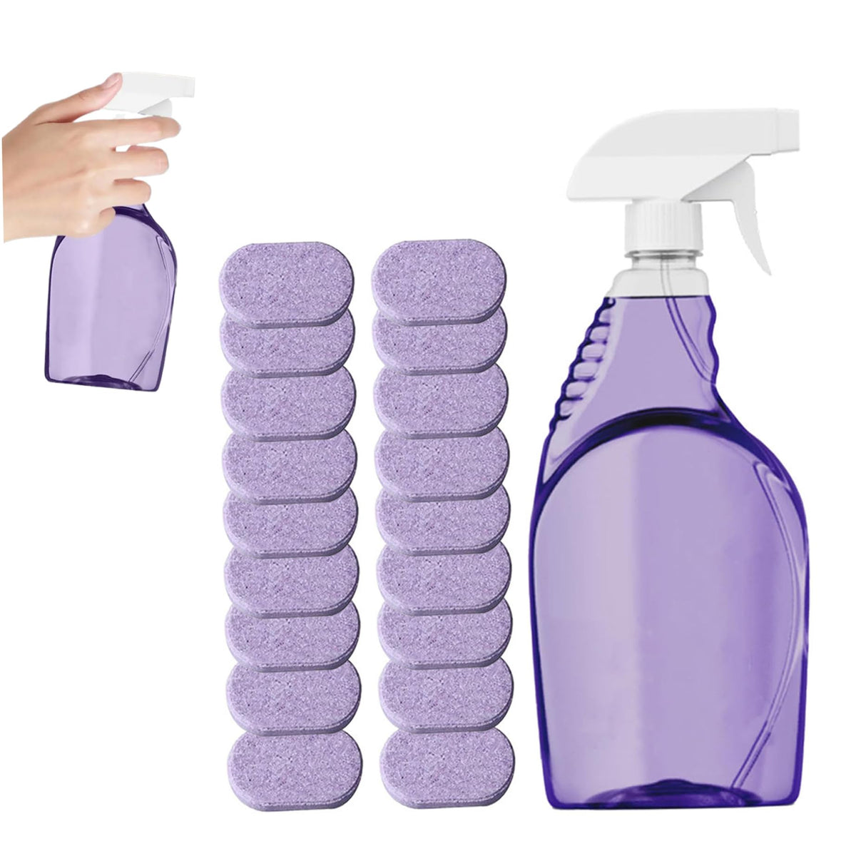 Splash Spray Cleaner Bottle with 18PCS Cleaning Tablets Multi Purpose Kitchen Cleaner Spray for Oven Kitchen Bathroom by Ameble – 1 Count (Pack of 1), Model 3KHE0V8S1NVOQQ85Y