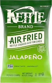 Kettle Brand Potato Chips, Air Fried Jalapeño Kettle Chips, 6.5 Oz Bag