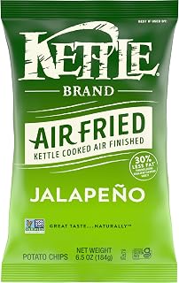 Kettle Brand Potato Chips, Air Fried Jalapeño Kettle Chips, 6.5 Oz Bag