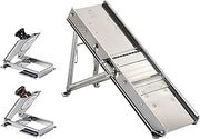 Louis Tellier 3839 Bron Coucke Mandoline Slicer with Hand Guard and (2) Blades, Stainless Steel