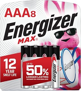 Energizer MAX AAA Batteries (8 Pack), Triple A Alkaline Batteries