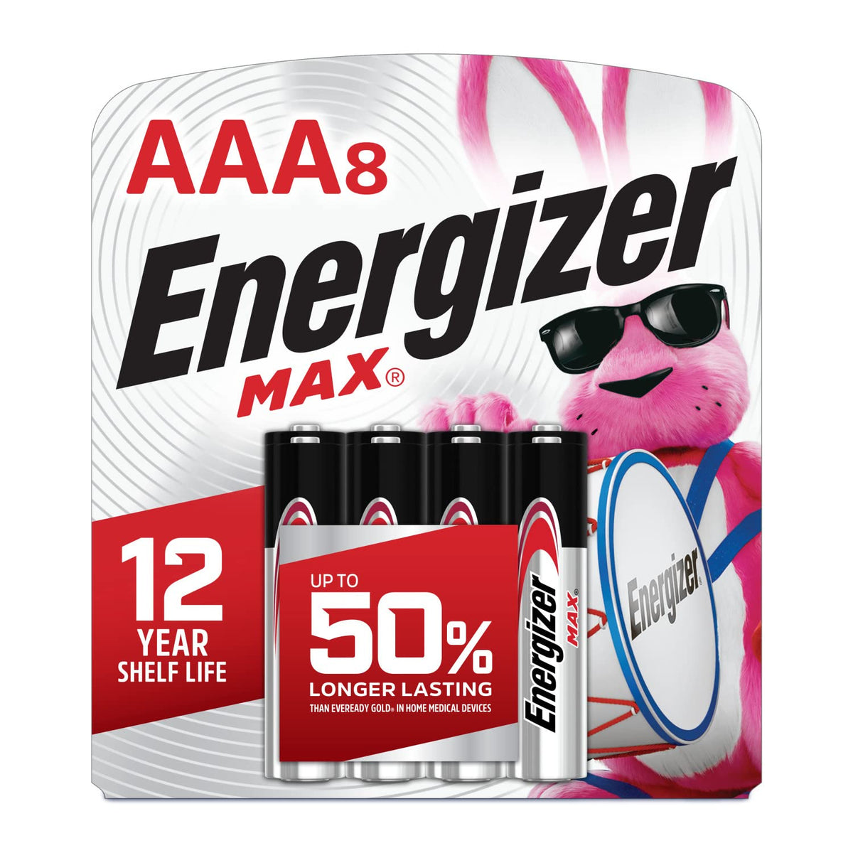 MAX AAA Batteries (8 Pack) by Energizer – 8 Count (Pack of 1), Blend, Multicolor, Model E92MP-8