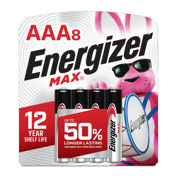 MAX AAA Batteries (8 Pack) by Energizer – 8 Count (Pack of 1), Blend, Multicolor, Model E92MP-8