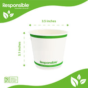 Responsible Products White / 100 / 8 oz (100 Count) Cups