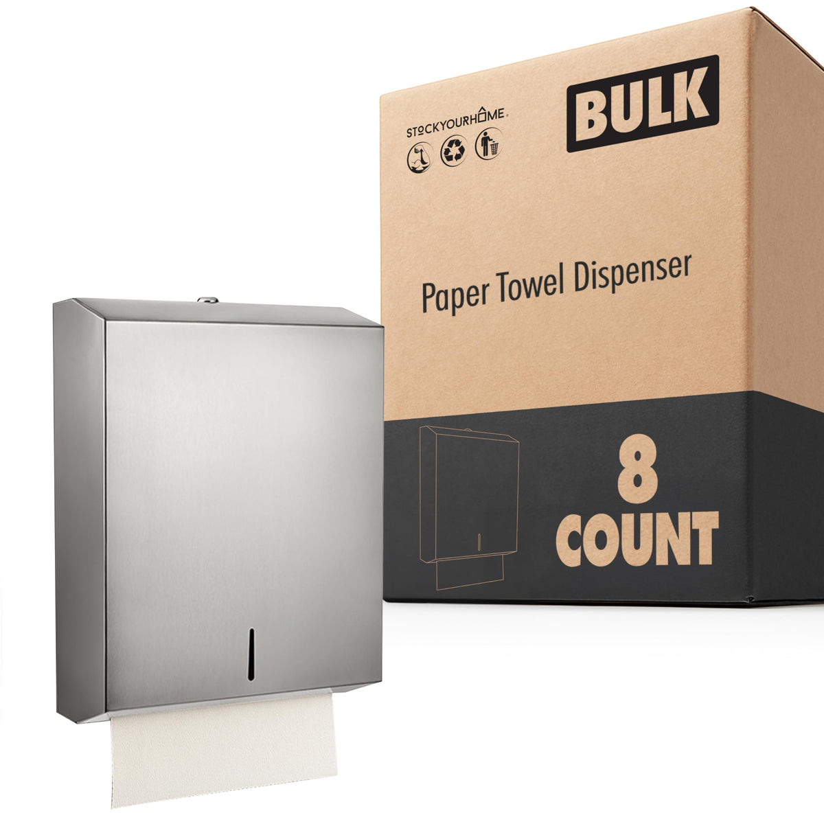 Stock Your Home 4 / Silver Paper Towel Holders