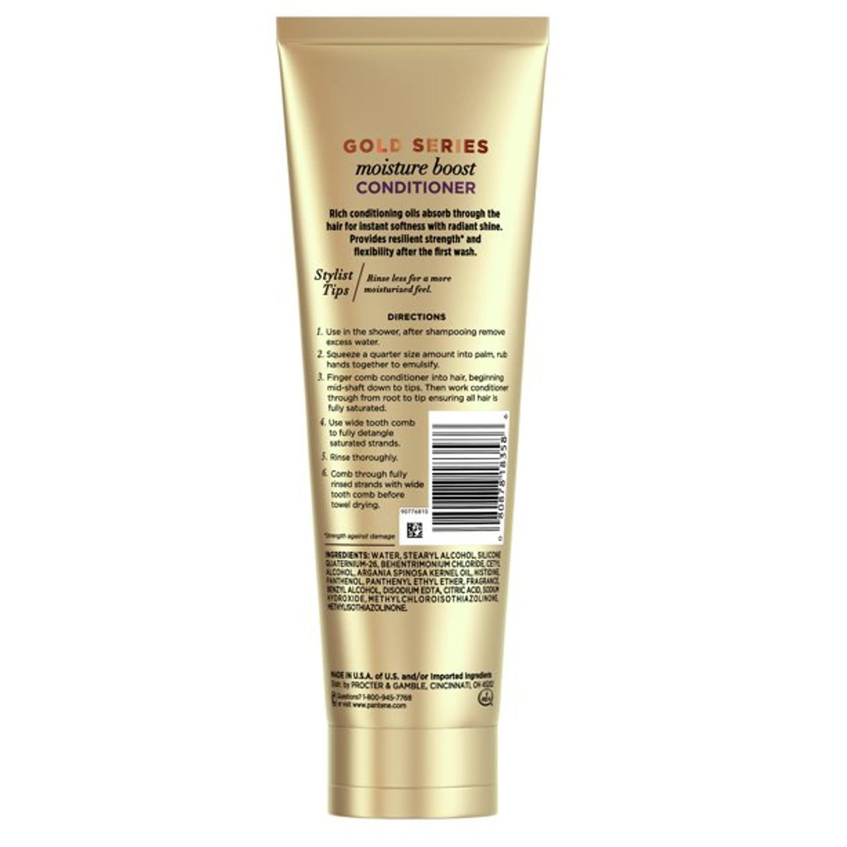 Gold Series Moist Boost Conditioner - 8.4 oz by Pantene – 8.4 Fl Oz (Pack of 3), Pack of 3, Model 18358