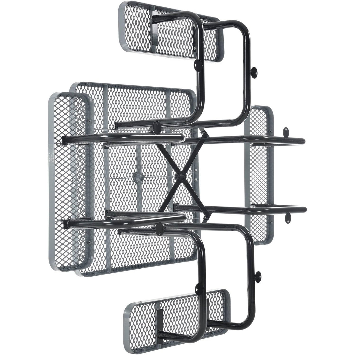 Global Industrial Grey / 81D x 81W x 29.5H in / Industrial Picnic Tables