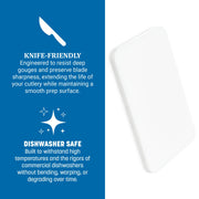 Cutting Board by San Jamar – 9"L x 6"W, Co-Polymer, White, Model CB6912WHGR