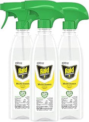 Raid Essentials Multi-Insect Killer Spray Bottle, Child & Pet Safe, for Indoor Use, 12 oz (Pack of 3) | Indoor Use, 12 oz (Pack of 3)