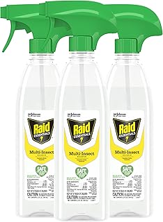 Raid Essentials Multi-Insect Killer Spray Bottle, Child & Pet Safe, for Indoor Use, 12 oz (Pack of 3) | Indoor Use, 12 oz (Pack of 3)
