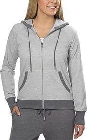 Champion Ladies French Terry Full Zip Hoodie (XX-Large, Gray Heather)