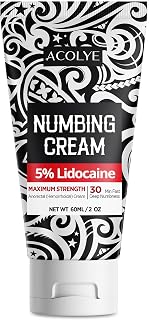 Numbing Cream Maximum Strength: 5% Lidocaine - Long Lasting Extra Relief with Menthol Arnica and Emu Oil (2.1 Fl Oz)