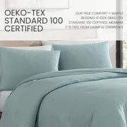 True Comfort Waffle Comforter Set by 1888 Mills – Full, Polyester, Aqua, Pack of 3, Model CS17839FLWFAEC