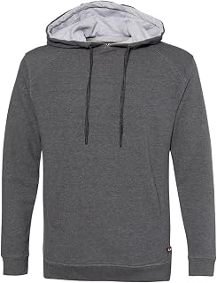 Badger Mens FitFlex French Terry Hooded Sweatshirt, XS, Charcoal