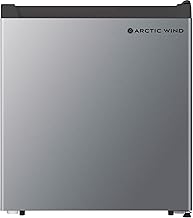 Energy Star 1.6-Cu. Ft. Compact Refrigerator with Freezer Compartment, Drink and Snack Mini Fridge for Bedroom, Dorm Room, Office in Silver