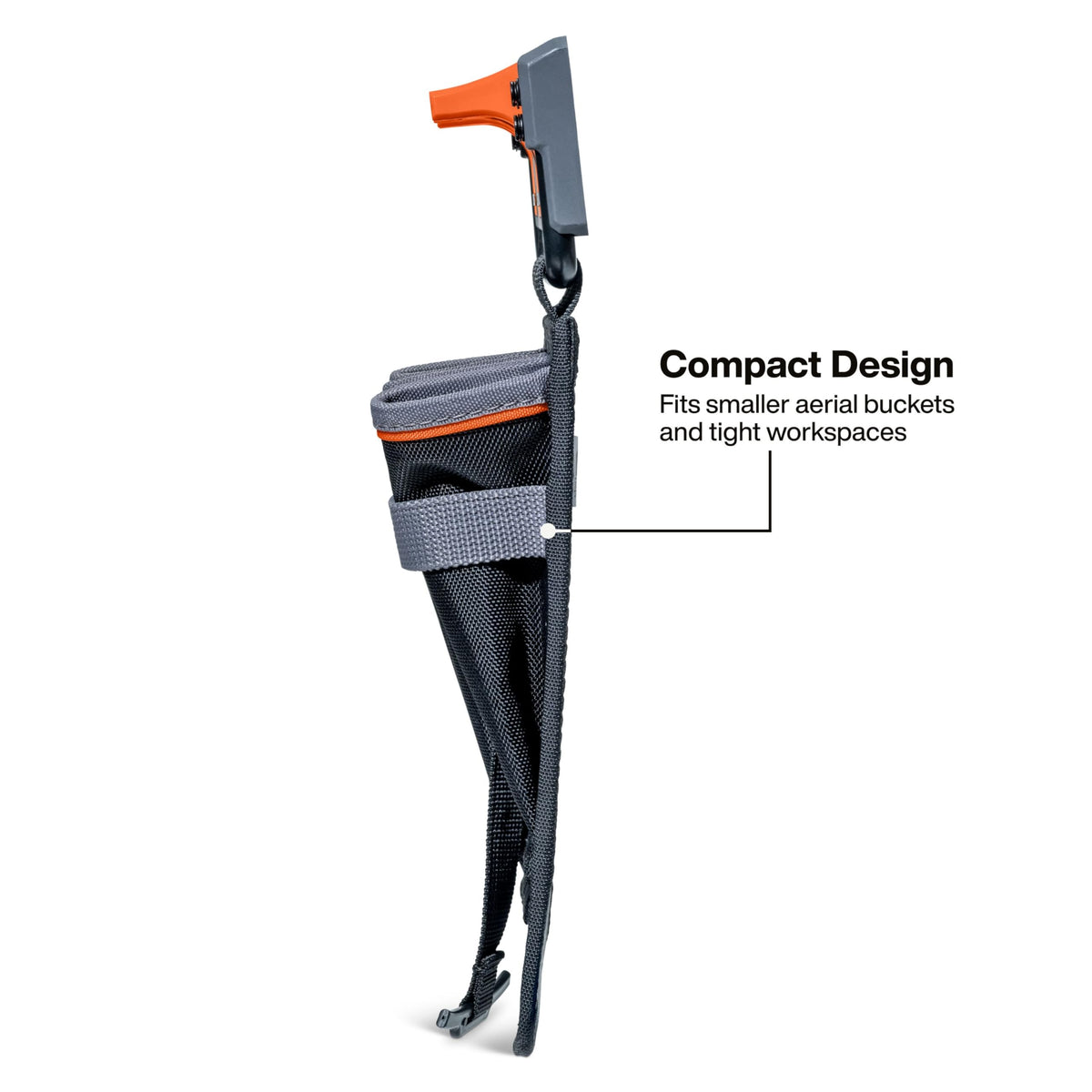 Mini Apron by KLEIN TOOLS – Tool Storage Apron, Nylon, Gray/Black/Orange, Model BC531S