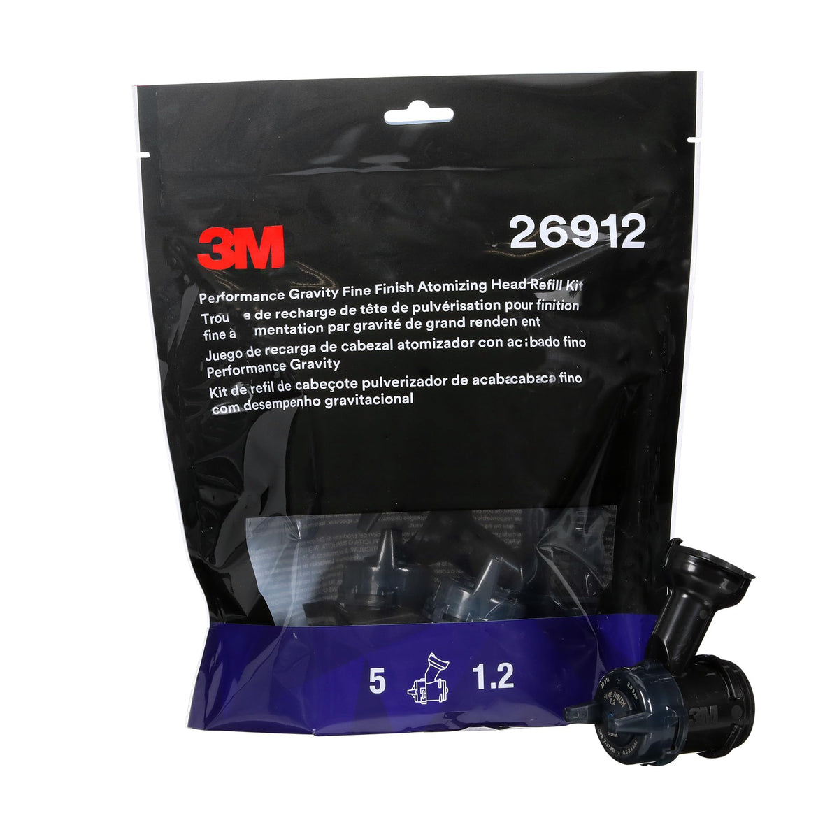 3M Feed Type: Gravity- Fine Finish / 1.2mm / Blue Spray Guns & Accessories