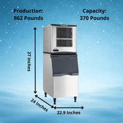 Scotsman 862 lb / Day - 370 lb Storage / 370.0 pounds / 1 Ice Makers