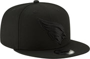 NFL 9FIFTY Black On Black Adjustable Snapback Hat Cap One Size Fits All (Arizona Cardinals) by New Era – Polyester, Arizona Cardinals Black, Model New Era