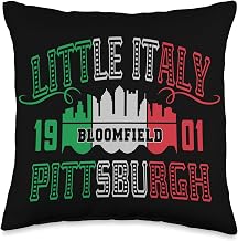 Little Italy Bloomfield Neighborhood Pittsburgh Italian Throw Pillow