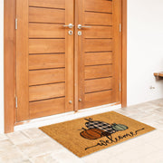 Whaline Fall Doormat, Coir Pumpkin Design, 16 x 28 Inch