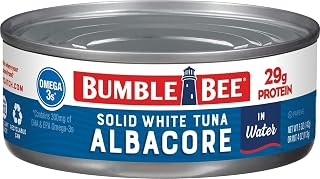 Bumble Bee Solid White Albacore Tuna in Water, 5 oz | Wild Caught Tuna, 29g Protein per Can, High in Omega-3s, Non-GMO, Gluten Free, Kosher