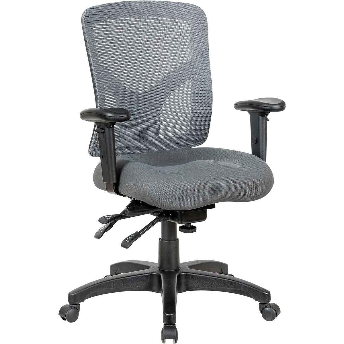 Mesh Back Multifunctional Chair by Global Industrial – 2 ft 6 in (W) x 2 ft 6 in (D) x 1 ft 10 in (H), Mesh, Grey, Model 50244M-7NM