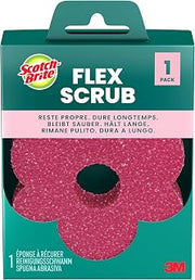 Scotch-Brite Flex Scrub Pink Flexible Shape Anti-Scratch Dish Sponge 1/Pack