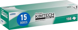 KIMTECH Science Kimwipes Disposable Task Wipers 11-4/5 x 11-4/5" 34133, 15 Pack, 2940 Wipes | Pop-Up Box, White Sheets, Delicate Task Wipes