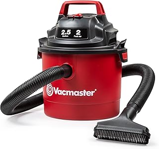 Vacmaster VOM205P 1101 2.5-Gal 2 Peak HP Wall Mount Wet/Dry Vacuum Red