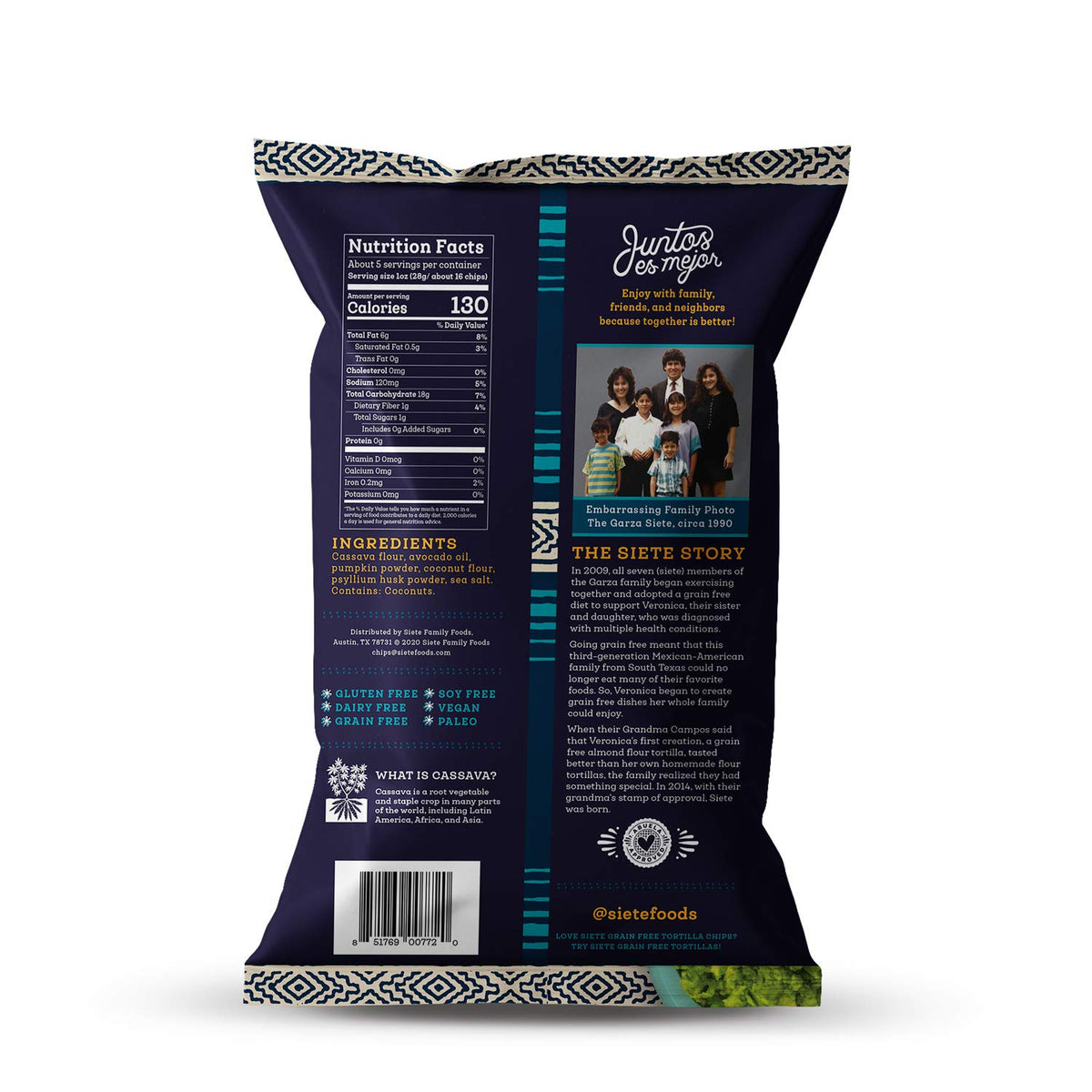 Siete Dip Chip / 5 Ounce (Pack of 3) / 3 Tortilla