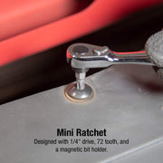 Sunex Mini Ratchet and Bit Set by Sunex Tools – 38 Piece, Metal, Silver, Model 9726
