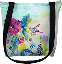 Betsy Drake TY1042S 13 x 13 in. Hummingbird & Garden Small Tote Bag