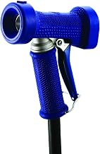 T&S Brass MV-2516-41 Water Gun with Rear Trigger, 9/16-Inch Orifice, 1/2-Inch Coupling, Stainless Steel and Blue Rubber Cover