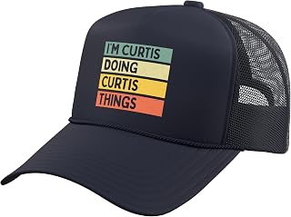 I'm Curtis Doing Curtis Things Funny Personalized Quote Trucker Hat with Adjustable Mesh Back