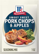 McCormick Seasoning Mix, Smoky Sweet Pork Chops & Apples, Hearty, Brown Sugar, Bourbon, Hickory, Savory Yet Sweet, Weeknight Dinner in 45 Minutes, 1 oz (Pack of 12)